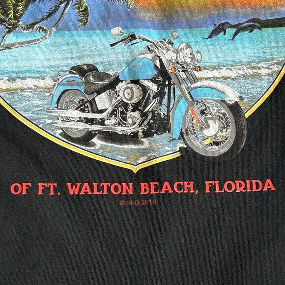 Harley Davidson Mens L Tank Top Y2K Heritage Fort Walton Beach 2010 Graphics - Picture 8 of 10